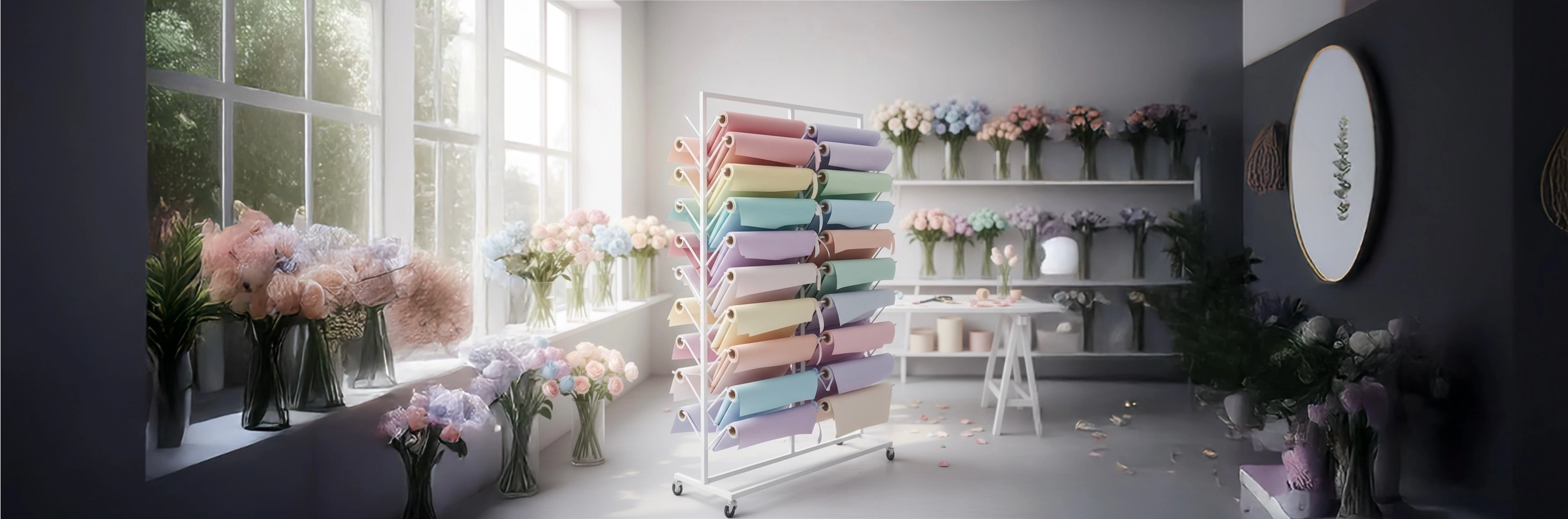 کاغذ تزیین گل با طرح زیبا و شیک,بسته بندی گل لوکس و مقاوم ,باکس گل هدیه مدرن,آریا فلور